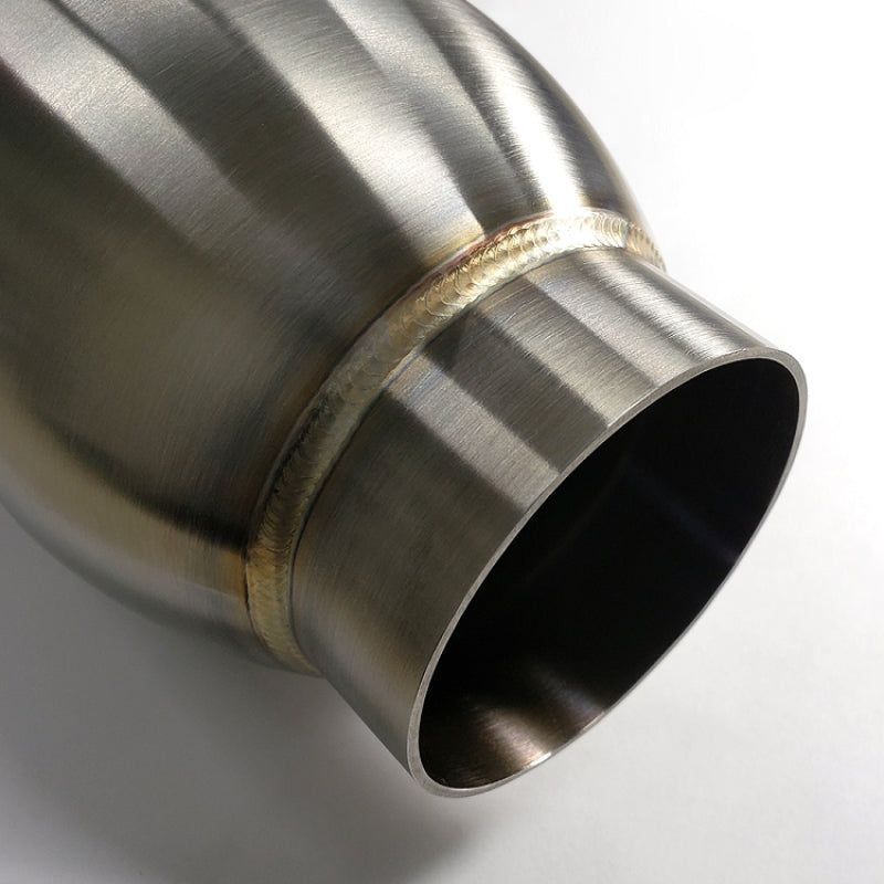 Stainless Bros 3.5in Round Body x 12.0in Length 2.50in Inlet/Outlet Bullet Resonator - SMINKpower Performance Parts STB615-06336-0113 Stainless Bros