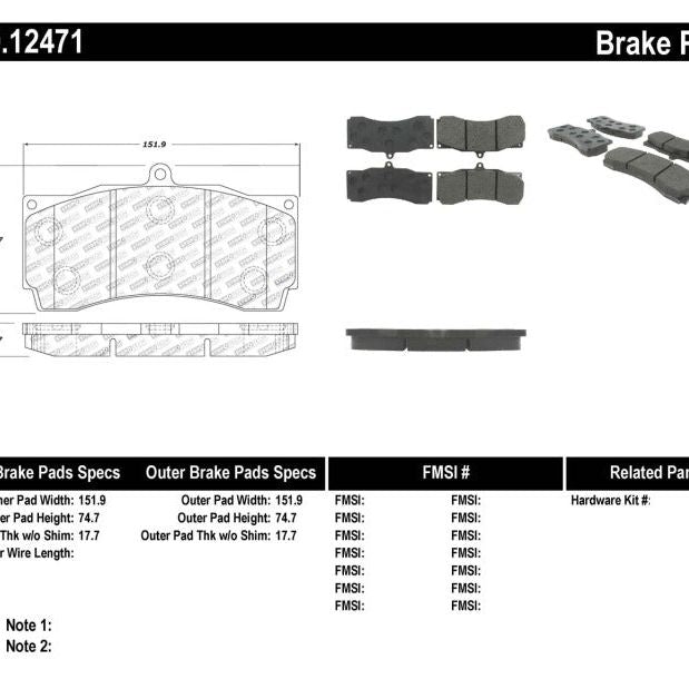 StopTech Performance Brake Pads-Brake Pads - Performance-Stoptech-STO309.12471-SMINKpower Performance Parts