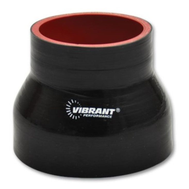 Vibrant 4 Ply Reducer Couper 3.5in ID x 3.75in ID x 3.0in Long - Black - SMINKpower Performance Parts VIB19745 Vibrant