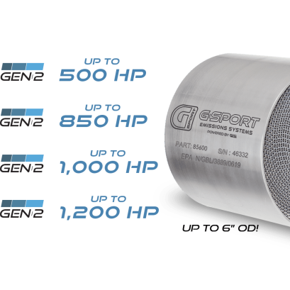 GESI G-Sport 400 CPSI GEN2 EPA Compliant 5in x 4in Substrate Only Up to 1,000HP