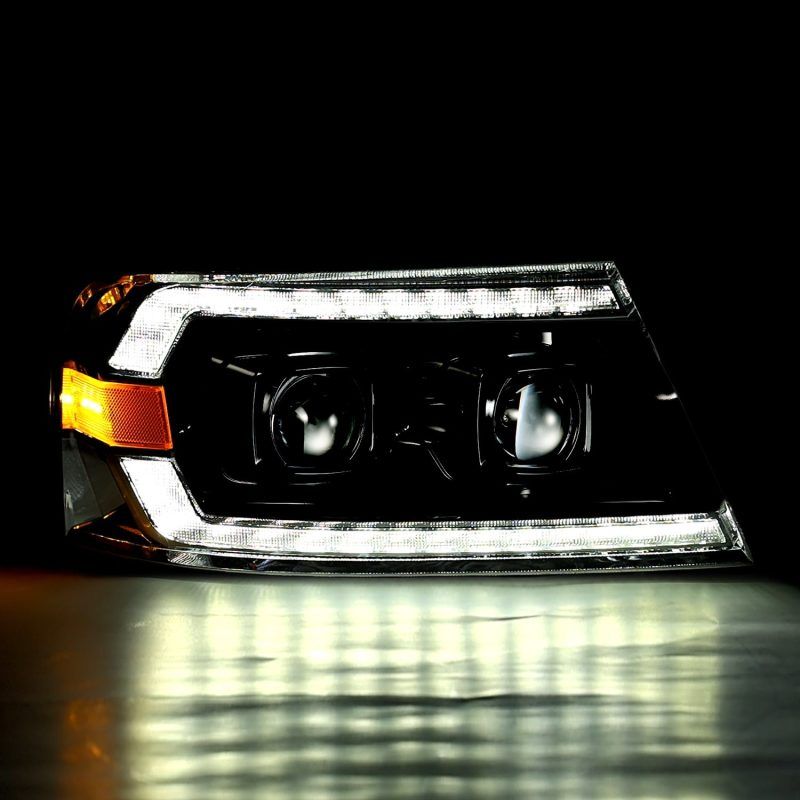 AlphaRex 04-08 Ford F150 PRO-Series Projector Headlights Chrome w/ Sequential Signal and DRL - SMINKpower Performance Parts ARX880136 AlphaRex