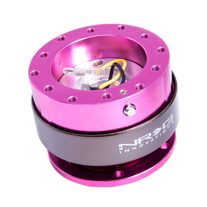 NRG Quick Release Gen 2.0 - Pink Body / Titanium Chrome Ring-Quick Release Adapters-NRG-NRGSRK-200PK-SMINKpower Performance Parts