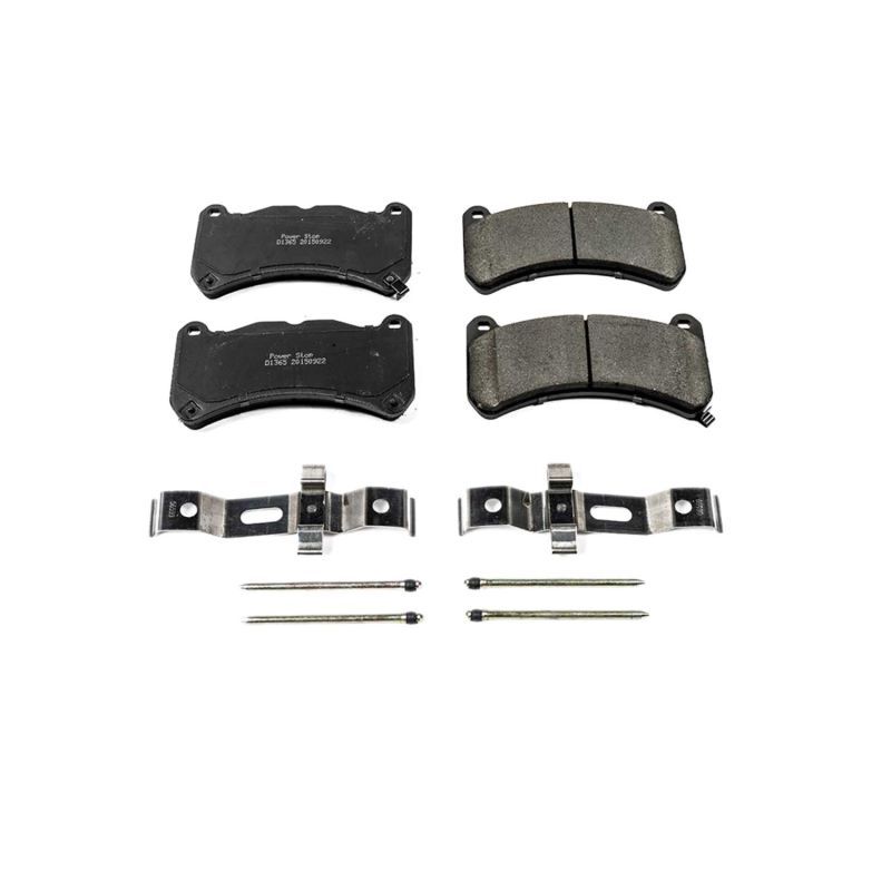 Power Stop 13-14 Ford Mustang Front Z17 Evolution Ceramic Brake Pads w/Hardware - SMINKpower Performance Parts PSB17-1365 PowerStop