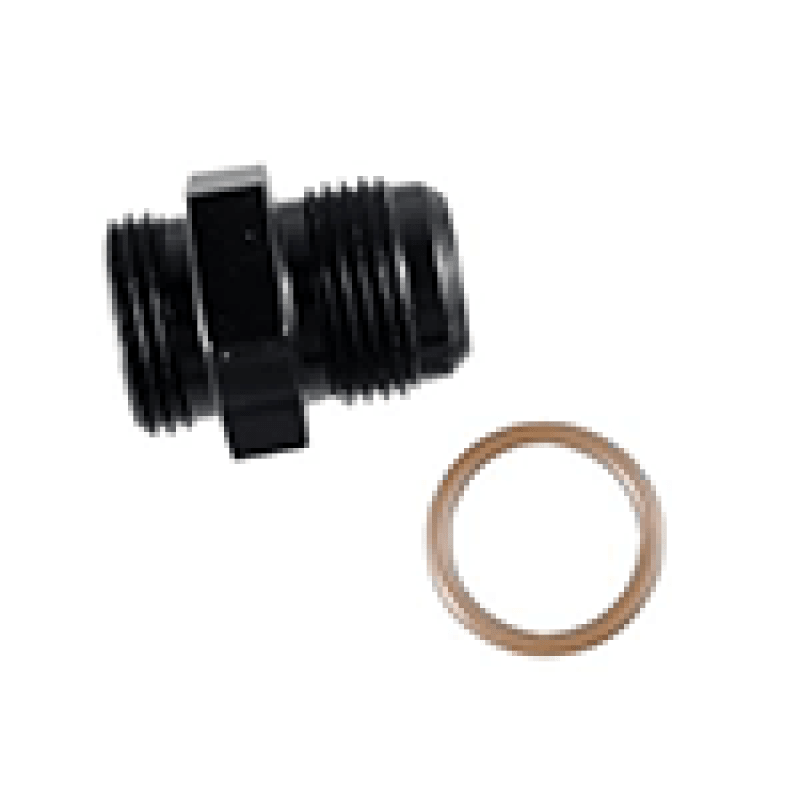 Fragola -10AN x 1-1/16-12 (12) Radius Fitting in Oin -Ring - Black - SMINKpower Performance Parts FRA495107-BL Fragola
