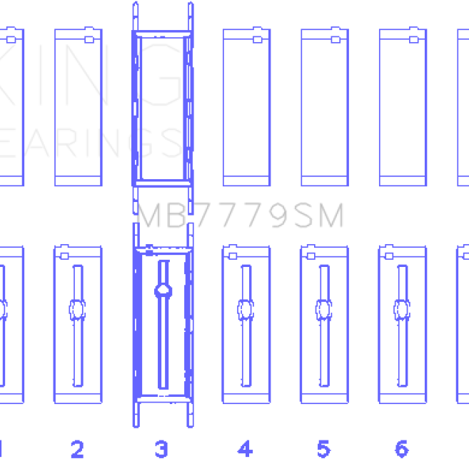 King BMW B58B30A Main Bearing Set - SMINKpower Performance Parts KINGMB7779SM King Engine Bearings