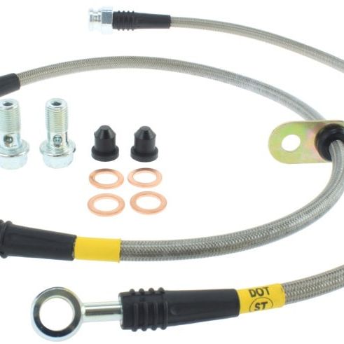 StopTech 08-10 EVO X AWD Stainless Steel Rear Brake Lines-Brake Line Kits-Stoptech-STO950.46508-SMINKpower Performance Parts