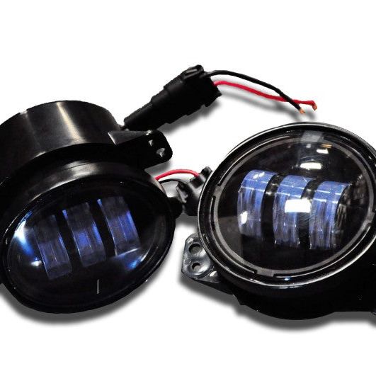 DV8 Offroad 07-18 Jeep Wrangler JK 4in 30W LED Replacement Fog Lights