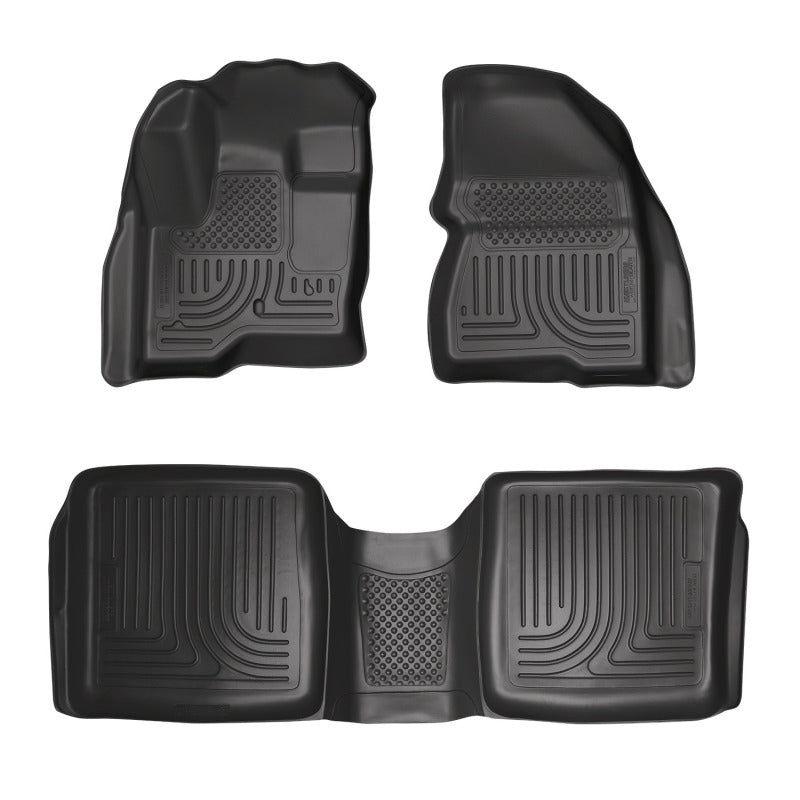 Husky Liners 09-12 Ford Flex/10-12 Lincoln MKT WeatherBeater Combo Black Floor Liners-Floor Mats - Rubber-Husky Liners-HSL98741-SMINKpower Performance Parts