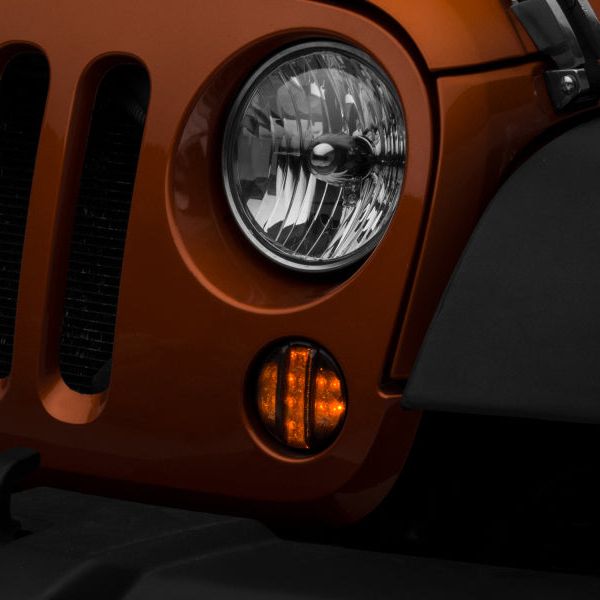 Raxiom 07-18 Jeep Wrangler JK Axial Series LED Front Turn Signals (Smoked) - SMINKpower Performance Parts RAXJ119943 Raxiom