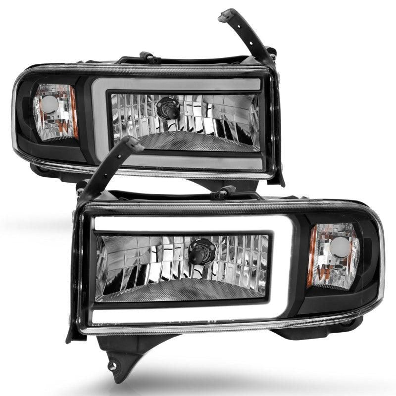 ANZO 94-02 Dodge RAM Crystal Headlight - w/ Light Bar Black Housing - SMINKpower Performance Parts ANZ111554 ANZO