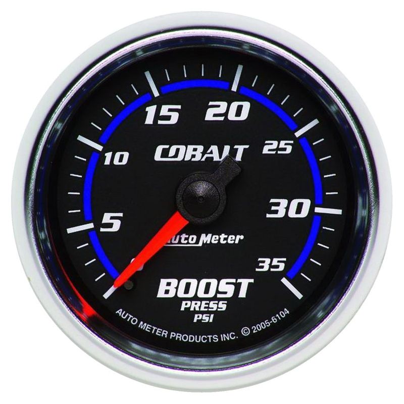 Autometer Cobalt 52mm 0-35 psi Mechanical Boost Gauge-Gauges-AutoMeter-ATM6104-SMINKpower Performance Parts
