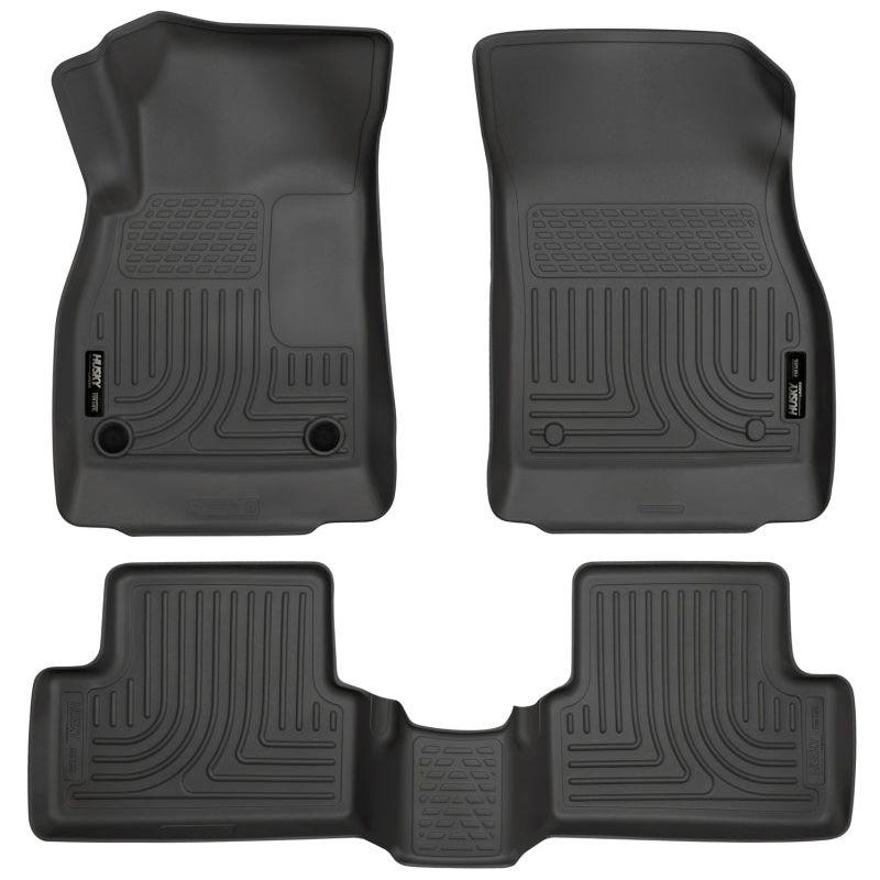 Husky Liners 11-12 Chevrolet Cruze WeatherBeater Combo Black Floor Liners-Floor Mats - Rubber-Husky Liners-HSL98161-SMINKpower Performance Parts