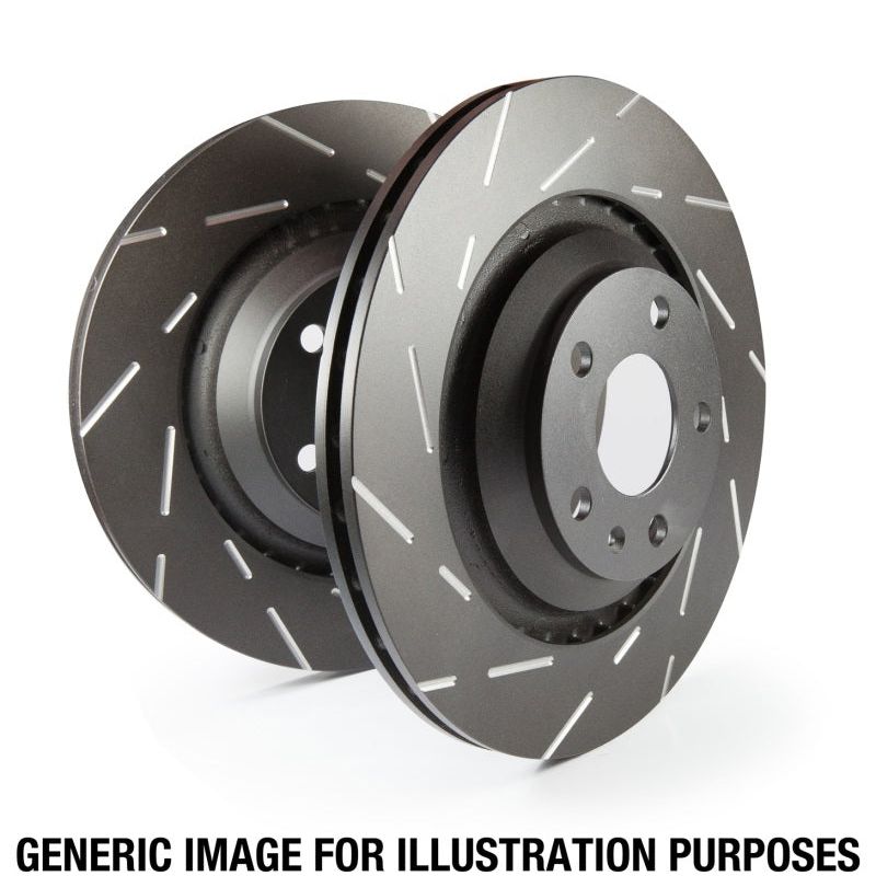 EBC 00-05 Ford Excursion 5.4 4WD USR Slotted Front Rotors-Brake Rotors - Slotted-EBC-EBCUSR7083-SMINKpower Performance Parts