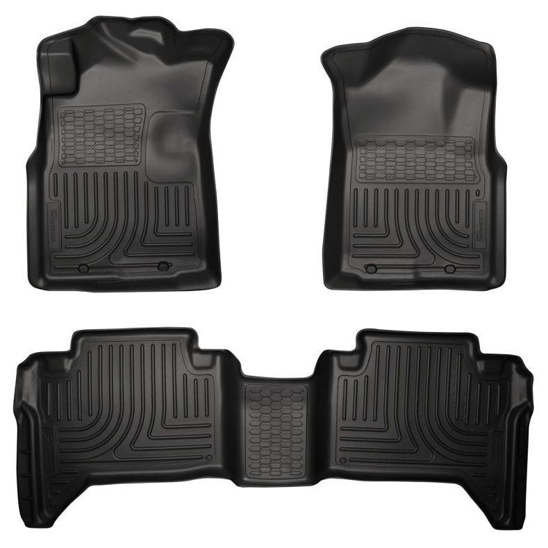 Husky Liners 05-13 Toyota Tacoma WeatherBeater Combo Black Floor Liners-Floor Mats - Rubber-Husky Liners-HSL98951-SMINKpower Performance Parts