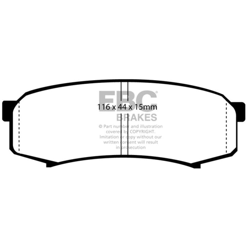 EBC 10+ Lexus GX460 4.6 Yellowstuff Rear Brake Pads-Brake Pads - Performance-EBC-EBCDP4993R-SMINKpower Performance Parts