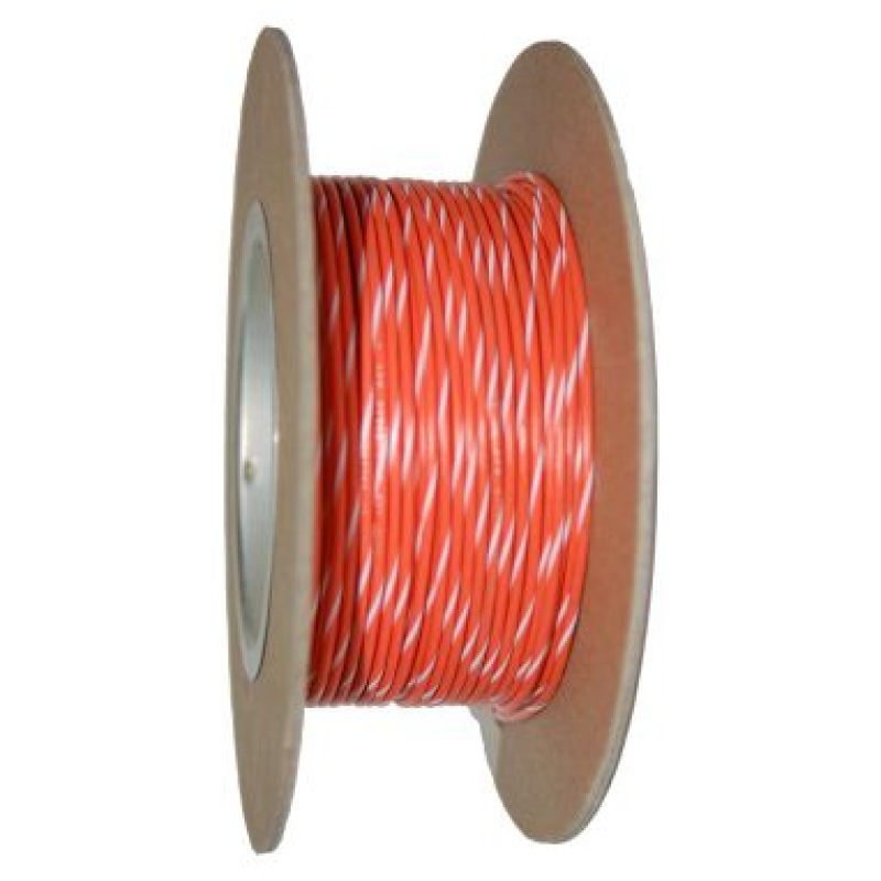 NAMZ OEM Color Primary Wire 100ft. Spool 18g - Orange/White Stripe - SMINKpower Performance Parts NAMNWR-39-100 NAMZ