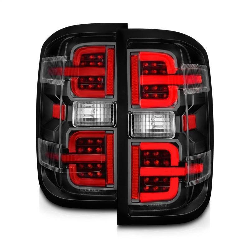 ANZO 15-19 Chevy Silverado 2500HD/3500HD (Halgn Only) LED Tail Lights w/Black Light Bar & Clear Lens - SMINKpower Performance Parts ANZ311425 ANZO