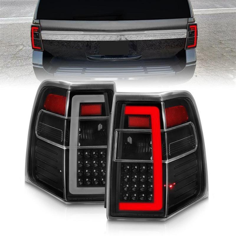 ANZO 07-17 Ford Expedition LED Taillights w/ Light Bar Black Housing Clear Lens - SMINKpower Performance Parts ANZ311408 ANZO