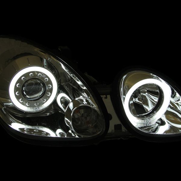 ANZO 1998-2005 Lexus Gs300 Projector Headlights w/ Halo Chrome-Headlights-ANZO-ANZ121143-SMINKpower Performance Parts