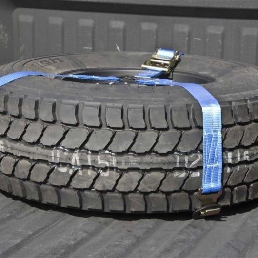N-Fab Bed Mounted Rapid Tire Strap Universal - Gloss Black - Black Strap - SMINKpower Performance Parts NFBBM1TSBK N-Fab