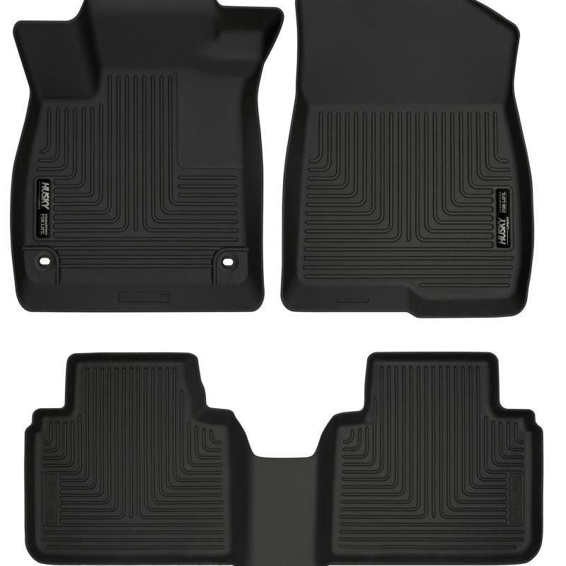 Husky Liners 2018 Honda Accord WeatherBeater Black Front & 2nd Seat Floor Liners-Floor Mats - Rubber-Husky Liners-HSL95741-SMINKpower Performance Parts