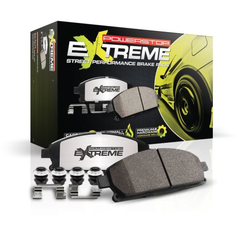 Power Stop 18-19 Jeep Grand Cherokee Front Z26 Extreme Street Brake Pads w/Hardware-Brake Pads - Performance-PowerStop-PSBZ26-6006-SMINKpower Performance Parts