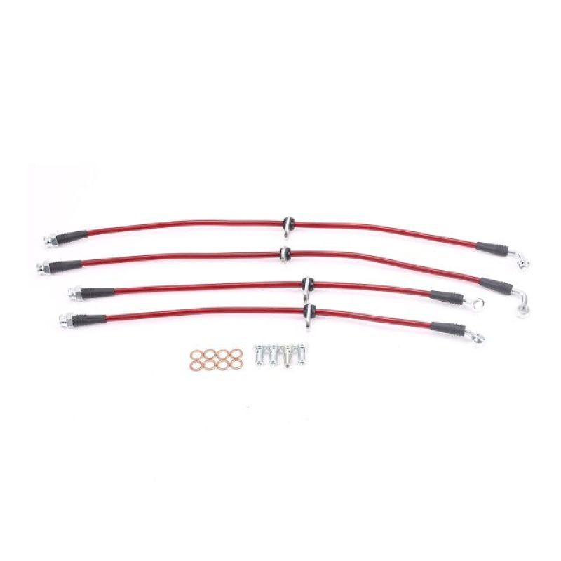 Power Stop 02-06 Acura RSX Front & Rear SS Braided Brake Hose Kit - SMINKpower Performance Parts PSBBH00021 PowerStop