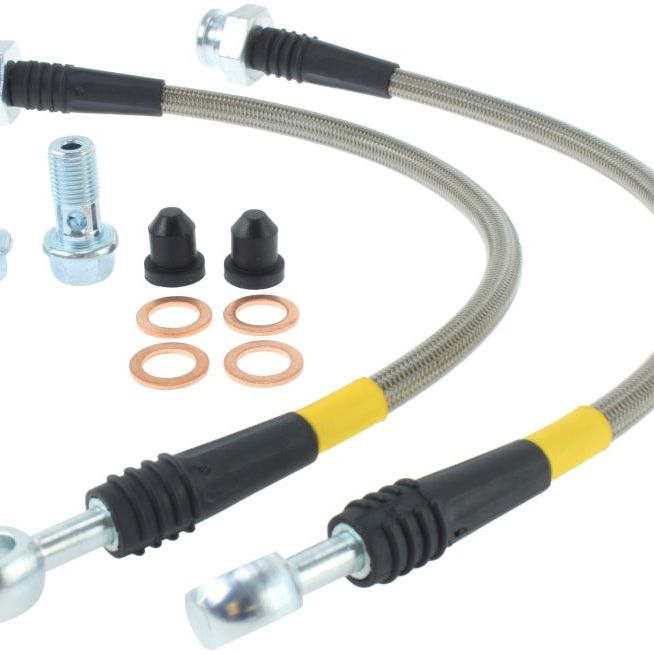 StopTech 89-98 Nissan 240SX (OE Upgrade) Stainless Steel Rear Brake Lines-Brake Line Kits-Stoptech-STO950.42507-SMINKpower Performance Parts