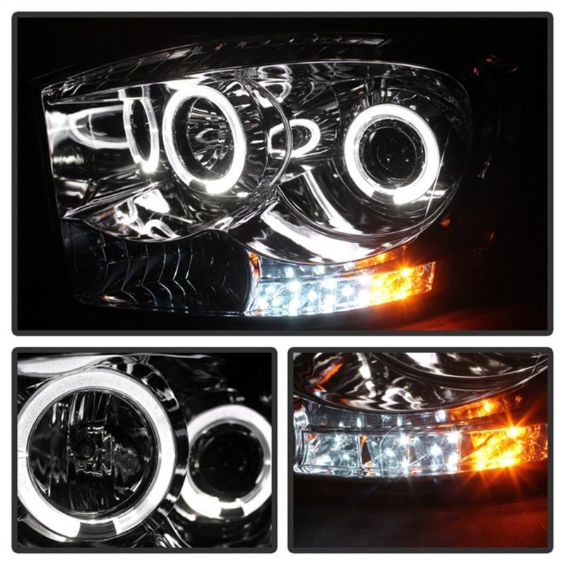 Spyder Dodge Ram 1500 06-08/Ram 2500 06-09 Projector Headlights LED Halo LED Chrm PRO-YD-DR06-HL-C-Headlights-SPYDER-SPY5010018-SMINKpower Performance Parts