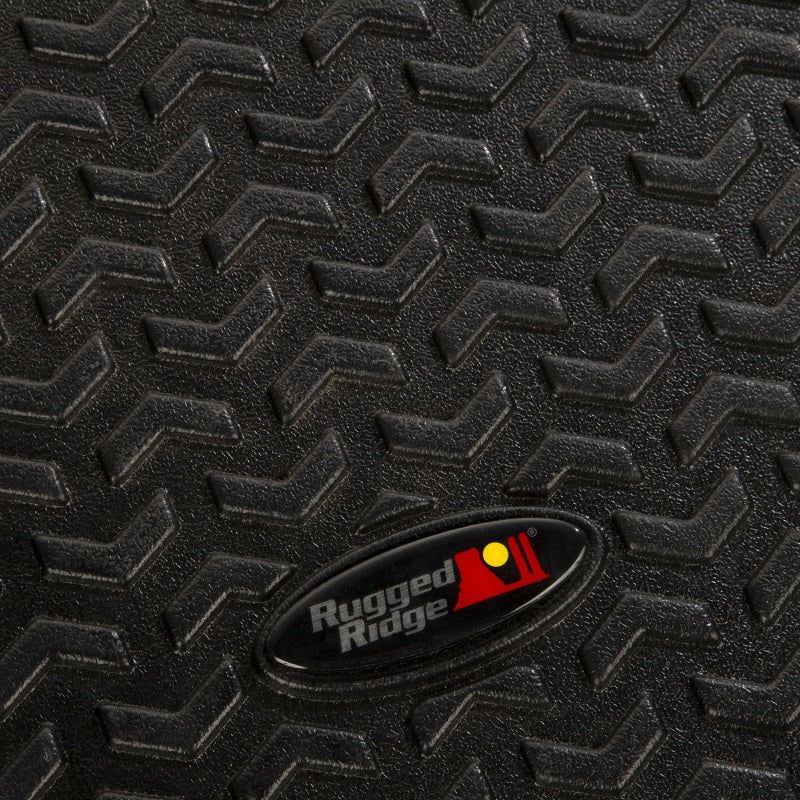 Rugged Ridge Floor Liner Cargo Black 18-21 Jeep Wrangler JL 4 Dr (Excl. 4XE Models)-Floor Mats - Rubber-Rugged Ridge-RUG12975.49-SMINKpower Performance Parts