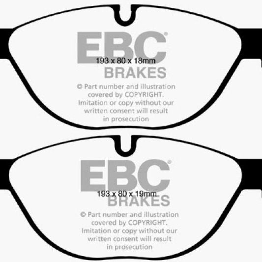 EBC 12-13 BMW 528 2.0 Turbo (F10) Performance Redstuff Front Brake Pads-Brake Pads - Performance-EBC-EBCDP32019C-SMINKpower Performance Parts