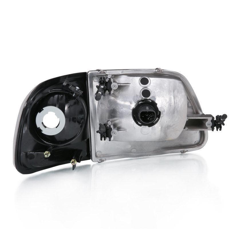 ANZO 1997-2003 Ford F150 Crystal Headlight Black w/ Parking Light - SMINKpower Performance Parts ANZ111460 ANZO