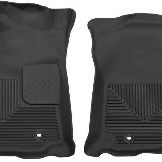 Husky Liners 2018 Toyota Tacoma Crew/Extended Cab X-Act Contour Black Front Floor Liners-Floor Mats - Rubber-Husky Liners-HSL53751-SMINKpower Performance Parts