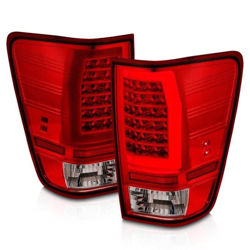 Anzo 04-15 Nissan Titan Full LED Tailights Chrome Housing Red/Clear Lens - SMINKpower Performance Parts ANZ311422 ANZO