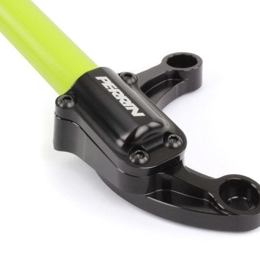 Perrin 02-07 Subaru Impreza (WRX/STi/RS/2.5i) / 04-08 Forester Front Strut Brace - Neon Yellow-Strut Bars-Perrin Performance-PERPSP-SUS-052NY-SMINKpower Performance Parts