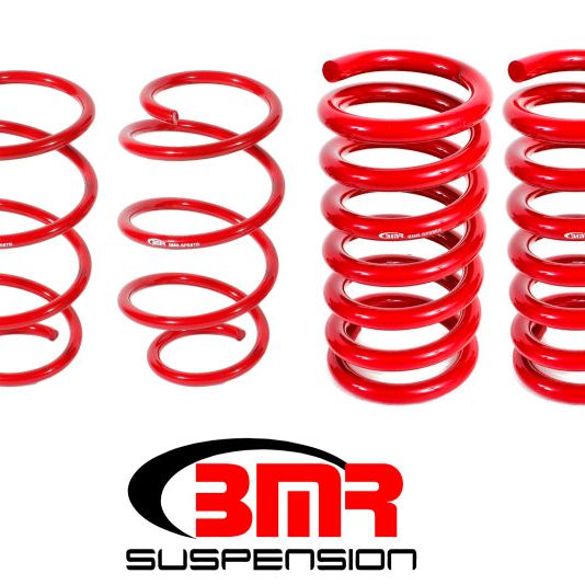 BMR 15-17 S550 Mustang Drag Version Lowering Springs (Set Of 4) - Red-Lowering Springs-BMR Suspension-BMRSP086R-SMINKpower Performance Parts