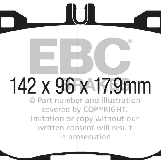 EBC 2017+ Mercedes-Benz E300 (W213) 2.0L Turbo Redstuff Front Brake Pads-Brake Pads - Performance-EBC-EBCDP33070C-SMINKpower Performance Parts