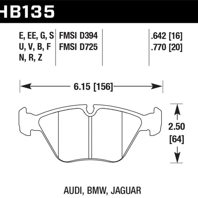 Hawk 1997 BMW E36 M3 Blue 9012 Race Front Brake Pads - SMINKpower Performance Parts HAWKHB135E.760 Hawk Performance
