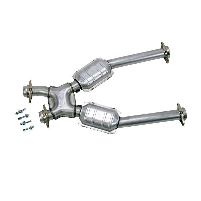 BBK 96-04 Mustang 4.6 GT / Cobra Short Mid X Pipe w Catalytic Converters 2-1/2 For Long Tube Headers - SMINKpower Performance Parts BBK1638 BBK