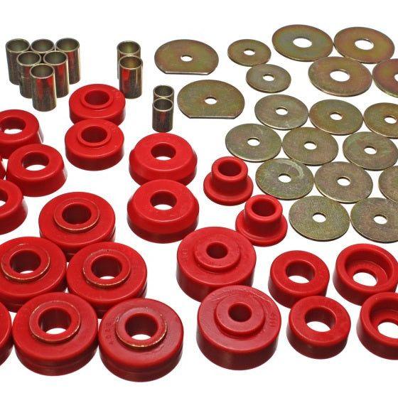 Energy Suspension 65-70 Impala/Caprice Red Body Mount Set-Bushing Kits-Energy Suspension-ENG3.4138R-SMINKpower Performance Parts