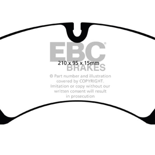 EBC 10+ Porsche Cayenne 3.0 Supercharged Hybrid Yellowstuff Front Brake Pads-Brake Pads - Performance-EBC-EBCDP41835R-SMINKpower Performance Parts