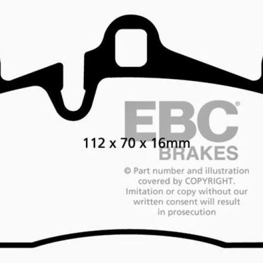 EBC 11-15 Audi Q7 3.0 Supercharged Yellowstuff Rear Brake Pads-Brake Pads - Performance-EBC-EBCDP41474R-SMINKpower Performance Parts