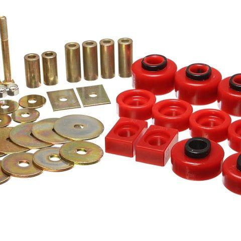 Energy Suspension 97-03 Ford F-100/F-150 2WD/F250 2WD & L-Duty Red Body (Ext Cab ONLY ) Mount Set-Bushing Kits-Energy Suspension-ENG4.4114R-SMINKpower Performance Parts