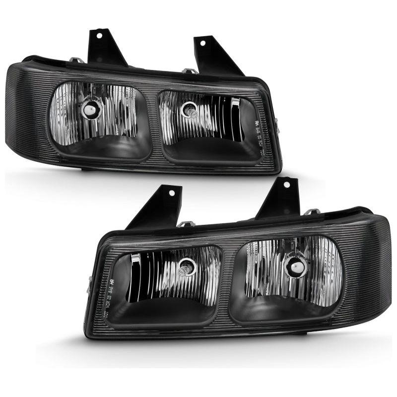 ANZO 2003-2017 Chevy Express Crystal Headlight Black-Headlights-ANZO-ANZ111474-SMINKpower Performance Parts