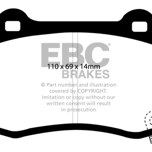 EBC 06-10 Jeep Grand Cherokee 6.1 SRT-8 Greenstuff Rear Brake Pads-Brake Pads - Performance-EBC-EBCDP61788-SMINKpower Performance Parts