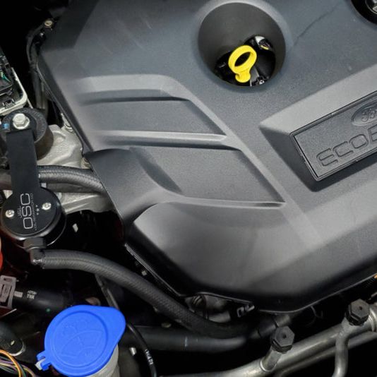 J&L 13-19 Ford Fusion 2.0L EcoBoost Passenger Side Oil Separator 3.0 - Black Anodized-Oil Separators-J&L-JLT3032P-B-SMINKpower Performance Parts