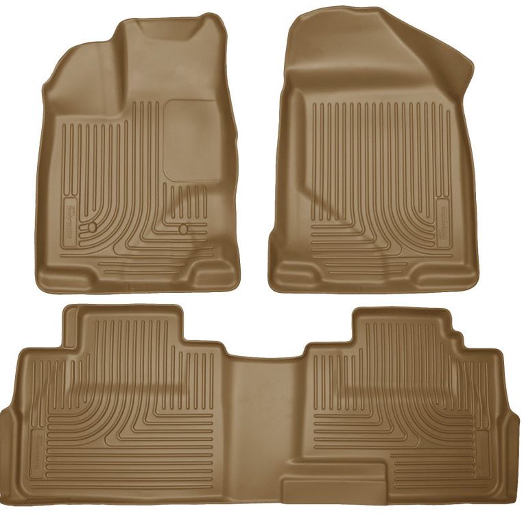 Husky Liners 07-13 Ford Edge / 07-13 Lincoln MKX Weatherbeater Tan Front & 2nd Seat Floor Liners-Floor Mats - Rubber-Husky Liners-HSL99763-SMINKpower Performance Parts