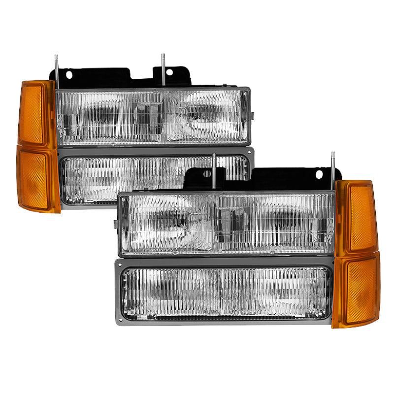 Xtune Chevy Suburban 94-98 Headlights w/ Corner & Parking Lights 8pcs - OEM HD-JH-CCK94-OE-C-SET - SMINKpower Performance Parts SPY9034428 SPYDER