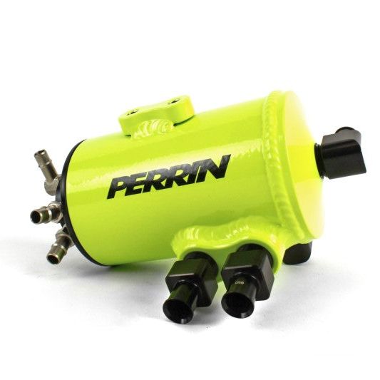 Perrin 02-07 Subaru WRX/STI Air Oil Separator - Neon Yellow-Oil Separators-Perrin Performance-PERPSP-ENG-605NY-SMINKpower Performance Parts