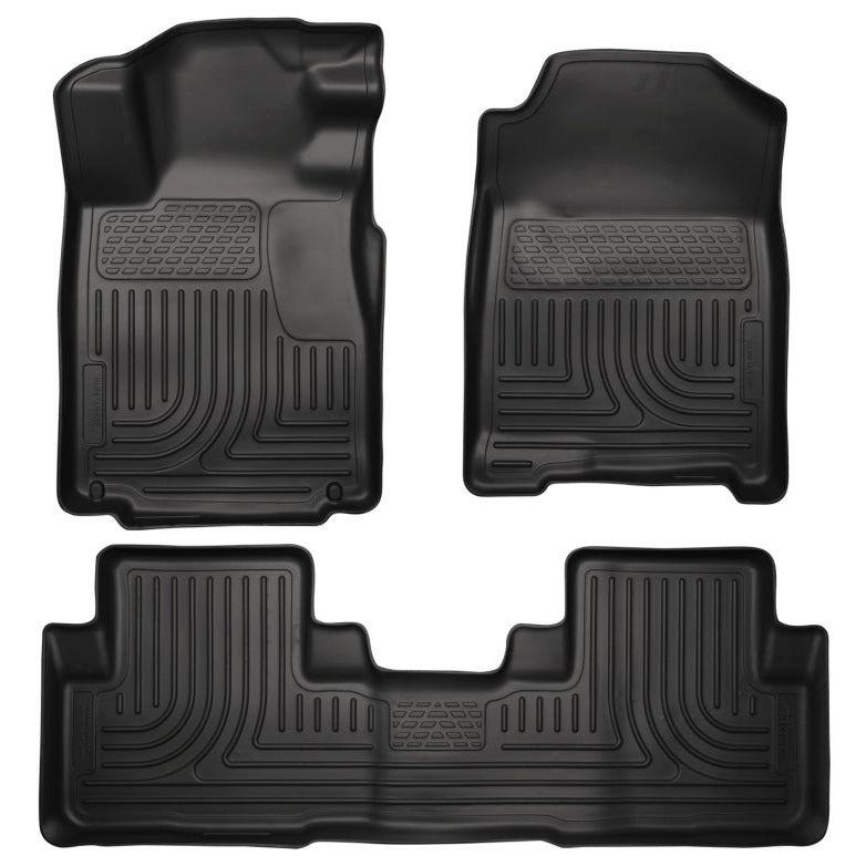 Husky Liners 11-12 Dodge Charger/Chrysler 300 WeatherBeater Combo Black Floor Liners-Floor Mats - Rubber-Husky Liners-HSL98061-SMINKpower Performance Parts